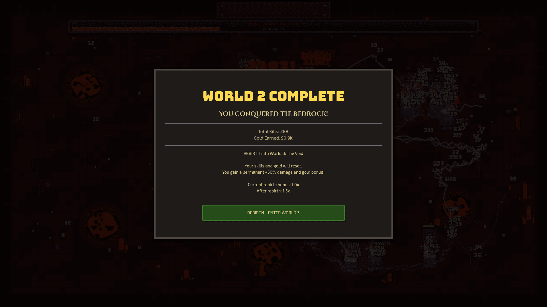 WORLD COMPLETE — REBIRTH